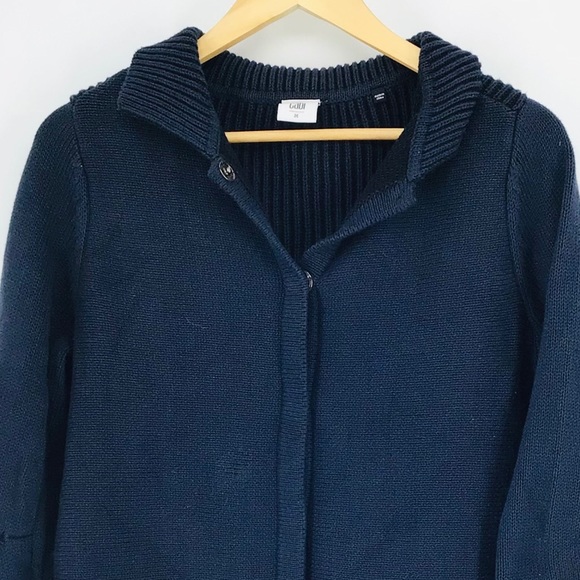 Cabi Pursuit Navy Snap Ribbed Cardigan - Picture 2 of 6